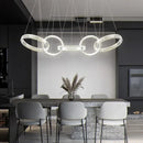 Modern interlocking crystal chandelier pendant light dining room