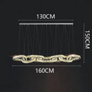 Modern gold crystal chandelier pendant light for dining room