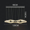 Modern gold crystal chandelier pendant light for dining room