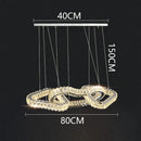 Modern gold crystal chandelier pendant light for dining room