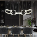 Modern interlocking crystal chandelier pendant light dining room