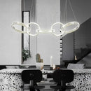 Modern interlocking crystal chandelier pendant light dining room