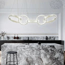 Modern interlocking crystal chandelier pendant light dining room