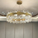 Modern gold crystal chandelier pendant light for living room