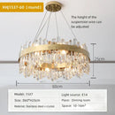 Modern gold crystal chandelier pendant light for living room