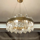 Modern gold crystal chandelier pendant light for living room