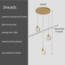 Modern gold crystal chandelier pendant light staircase decor