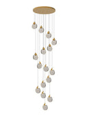 Modern gold crystal chandelier pendant light staircase decor