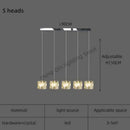 Modern black & silver crystal chandelier pendant light dining room