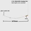 Modern minimalist metallic crystal chandelier pendant light dining room