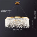 Modern gold crystal chandelier pendant – dining room led fixture