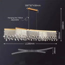 Modern gold crystal chandelier pendant – dining room led fixture