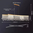 Modern gold crystal chandelier pendant – dining room led fixture