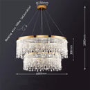 Modern gold crystal chandelier pendant – dining room led fixture