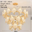 DecorBites™ Crystal Chandelier Pendant Light: Modern Luxury Luminaria for Living Room Décor