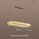 DecorBites™ Crystal Chandelier Pendant Lights Dimmable LED Oval Lustre Hang Lamp