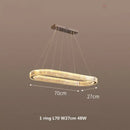DecorBites™ Crystal Chandelier Pendant Lights Dimmable LED Oval Lustre Hang Lamp