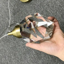 Faceted gold crystal chandelier pendant lights for dining room