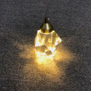 Faceted gold crystal chandelier pendant lights for dining room