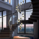 Modern gold crystal chandelier pendant lights for dining room