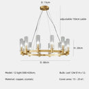 Modern black crystal chandelier pendant lights living room glass