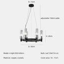 Modern black crystal chandelier pendant lights living room glass