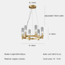 Modern black crystal chandelier pendant lights living room glass
