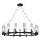 Modern black crystal chandelier pendant lights living room glass