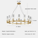 Modern black crystal chandelier pendant lights living room glass