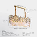 Modern gold crystal chandelier pendant lights dining room luxury