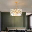 Modern gold crystal chandelier pendant lights dining room luxury