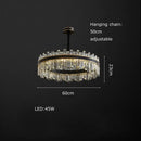 Modern black decorbites crystal chandelier for living room