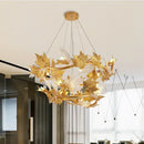 Rustic french country decorbites crystal chandelier dining room leaf design