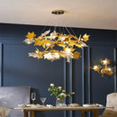 Rustic french country decorbites crystal chandelier dining room leaf design