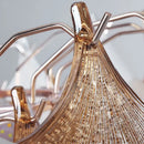 Luxury gold & white ginkgo chandelier shell lamp for living room