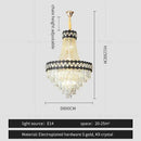 DecorBites™ Crystal Chandelier Spiral Staircase Hall Lamp Duplex Living Room Hardware Texture