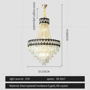 Modern black & gold decorbites crystal chandelier living room lamp