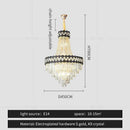 Modern black & gold decorbites crystal chandelier living room lamp