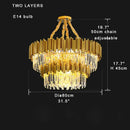 Classic gold decorbites crystal chandelier for dining room luxury light