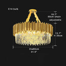 Classic gold decorbites crystal chandelier for dining room luxury light