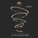 Modern golden spiral decorbites crystal chandelier living room light