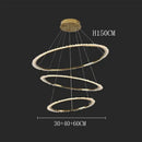 Modern golden spiral decorbites crystal chandelier living room light