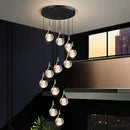 DecorBites™ Crystal Chandelier Stair Pendant Lamp Living Room Interior Lighting