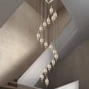 Modern teardrop crystal chandelier living room pendant light