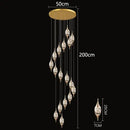 Modern teardrop crystal chandelier living room pendant light
