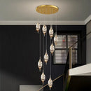 Modern teardrop crystal chandelier living room pendant light