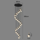 DecorBites™ Crystal Chandelier Stair Pendant Lamp Living Room Interior Lighting