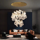 DecorBites™ Crystal Chandelier Stair Pendant Lamp Living Room Lighting