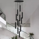 DecorBites™ Crystal Chandelier Stair Pendant Lamp Living Room Lighting
