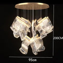 DecorBites™ Crystal Chandelier Stair Pendant Lamp Living Room Lighting